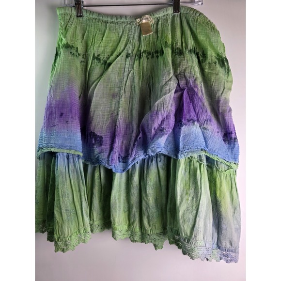 Women's Dressbarn Size S High Waisted Tie-Dye Boho Stretchy Skirt - Picture 8 of 8